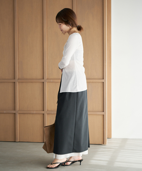 plage(プラージュ)の「C/Cuナノシア 2way ロンT(Tシャツ/カットソー・レディース・ホワイト/ブラウン/ブラック・FREE)」の14枚目の写真