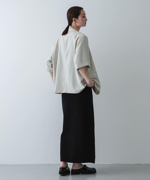 SENSE OF PLACE by URBAN RESEARCH(センスオブプレイスバイアーバンリサーチ)の「『洗濯可』スウェットライクニットスカート(スカート・レディース・グレー・ONE)」の11枚目の写真