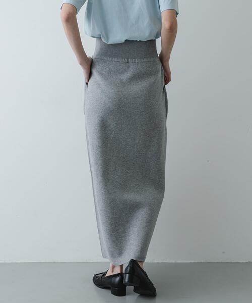 SENSE OF PLACE by URBAN RESEARCH(センスオブプレイスバイアーバンリサーチ)の「『洗濯可』スウェットライクニットスカート(スカート・レディース・グレー・ONE)」の16枚目の写真