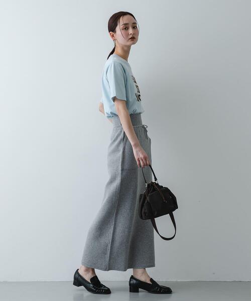 SENSE OF PLACE by URBAN RESEARCH(センスオブプレイスバイアーバンリサーチ)の「『洗濯可』スウェットライクニットスカート(スカート・レディース・グレー・ONE)」の18枚目の写真