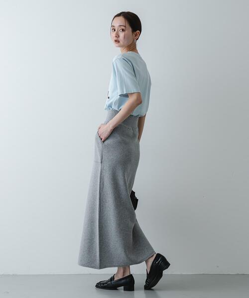 SENSE OF PLACE by URBAN RESEARCH(センスオブプレイスバイアーバンリサーチ)の「『洗濯可』スウェットライクニットスカート(スカート・レディース・グレー・ONE)」の19枚目の写真