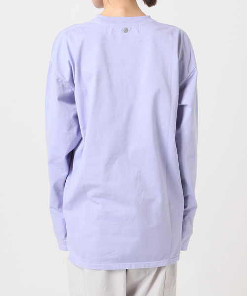 CALMER（カルメール）の「NATURAL DYE LONG T-Shirt / ナチュラルダイロング（Tシャツ/カットソー・レディース・サックスブルー/ホワイト/チャコールグレー・FREE）」の6枚目の写真
