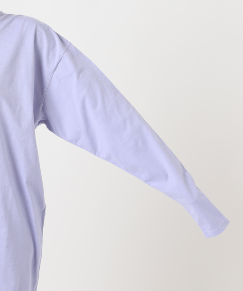 CALMER（カルメール）の「NATURAL DYE LONG T-Shirt / ナチュラルダイロング（Tシャツ/カットソー・レディース・サックスブルー/ホワイト/チャコールグレー・FREE）」の8枚目の写真