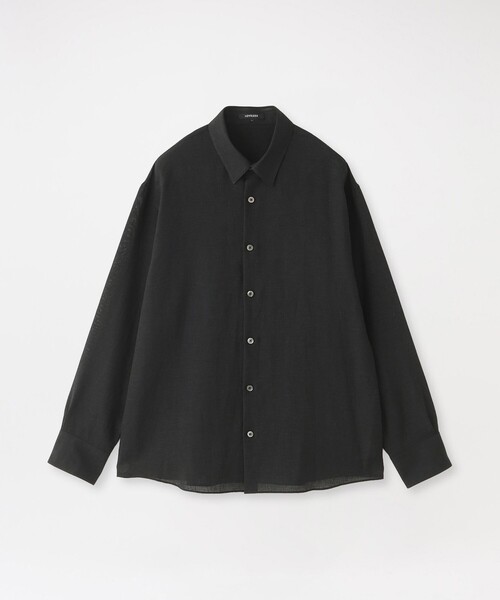 LOVELESS（ラブレス）の「リネンミックスシャツ（シャツ/ブラウス・メンズ・オフホワイト/ブラック・M/L）」の2枚目の写真