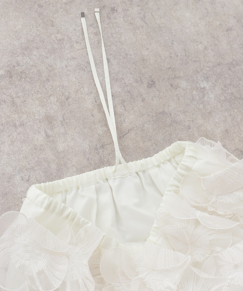 IENA LA BOUCLE(イエナラブークル)の「IENA LA BOUCLE フラワーモチーフオーガンジースカート(スカート・レディース・ホワイト・FREE)」の11枚目の写真