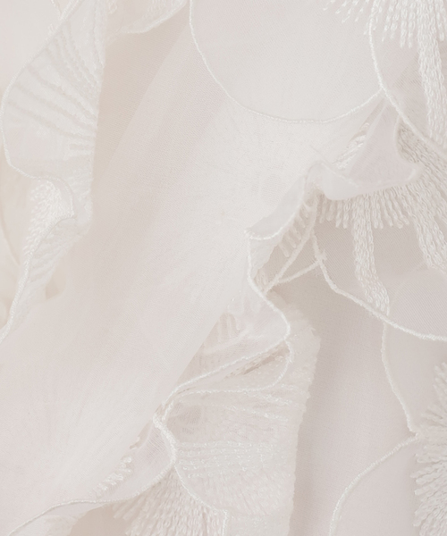 IENA LA BOUCLE(イエナラブークル)の「IENA LA BOUCLE フラワーモチーフオーガンジースカート(スカート・レディース・ホワイト・FREE)」の8枚目の写真