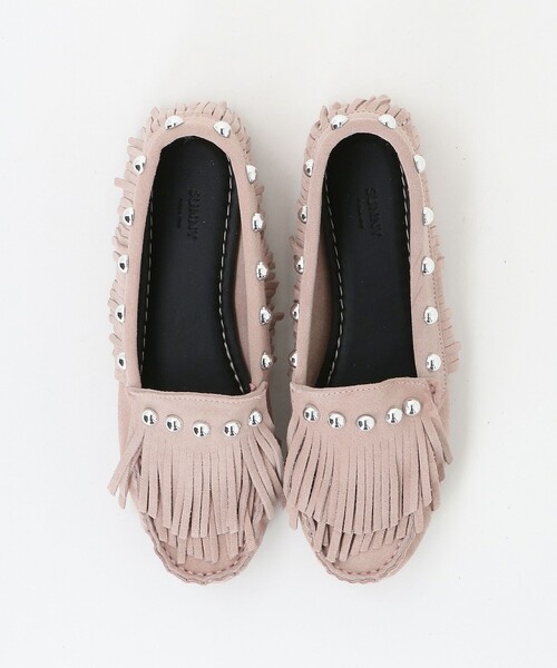 PELLICO SUNNY(ペリーコサニー)の「<PELLICO SUNNY> FRINGESLP(モカシン/デッキシューズ・レディース・グレー系/ライトピンク・36/39/37/38)」の1枚目の写真