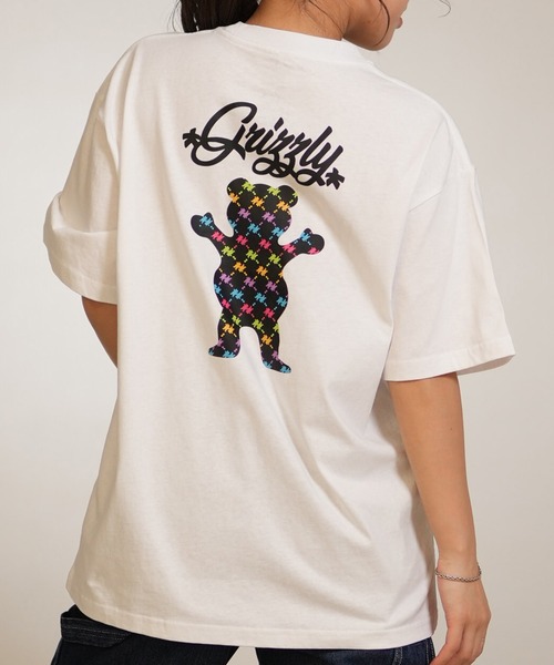 GRIZZLY(グリズリー)の「【ムラサキスポーツ限定】GRIZZLY/グリズリー 半袖 Tシャツ PUZZLE ARTWORK BEAR SST G26SS-2433(Tシャツ/カットソー・レディース・ホワイト/ブラック・L/M)」の1枚目の写真