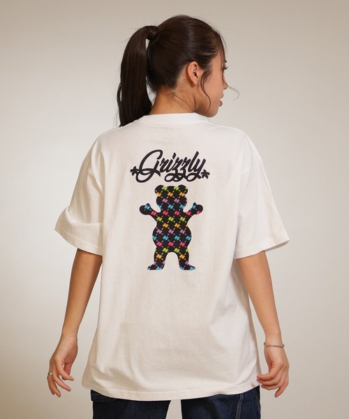 GRIZZLY(グリズリー)の「【ムラサキスポーツ限定】GRIZZLY/グリズリー 半袖 Tシャツ PUZZLE ARTWORK BEAR SST G26SS-2433(Tシャツ/カットソー・レディース・ホワイト/ブラック・L/M)」の6枚目の写真