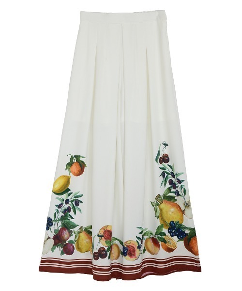 Ameri（アメリ）の「MEDI FRUIT SCARF PATTERN TUCK PANTS（Tシャツ/カットソー・レディース・ブラウン/アイボリー/ブラック・SMALL/MEDIUM）」の13枚目の写真