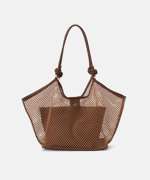 B.C STOCK(ベーセーストック)の「メッシュ編みトートバッグ(トートバッグ・レディース・ブラック/ブラウン・FREE)」の2枚目の写真