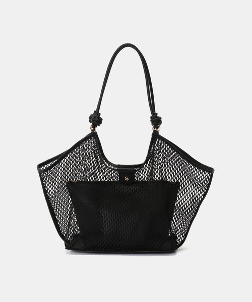 B.C STOCK(ベーセーストック)の「メッシュ編みトートバッグ(トートバッグ・レディース・ブラック/ブラウン・FREE)」の1枚目の写真