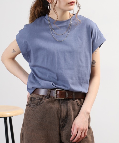 【希少】90s ORFI ノースリーブカットソー　リバーシブル仕様　ヴィンテージ エンザイム加工コットンノースリーブカットソー（Tシャツ/カットソー