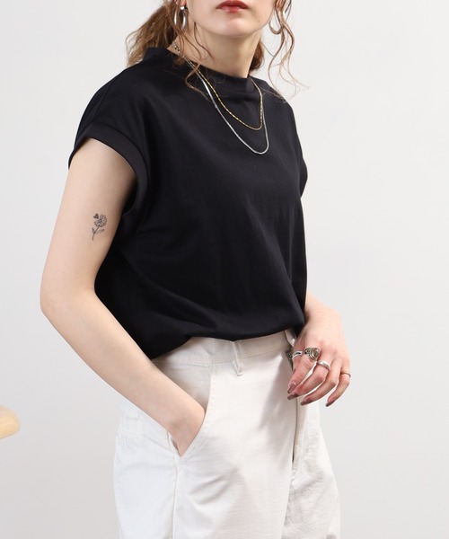 FUNALIVE(ファンアライブ)の「エンザイム加工コットンノースリーブカットソー(Tシャツ/カットソー・レディース・ローズ/アイボリー/ネイビー/ロイヤルブルー・M-L)」の14枚目の写真