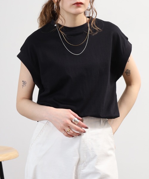 FUNALIVE(ファンアライブ)の「エンザイム加工コットンノースリーブカットソー(Tシャツ/カットソー・レディース・ローズ/アイボリー/ネイビー/ロイヤルブルー・M-L)」の16枚目の写真