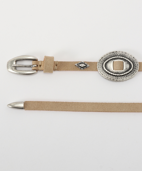 Puntovita(プントヴィータ)の「【PUNTOVITA/プントヴィータ】CONCHO SUEDE BELT(ベルト・レディース・ベージュ・80/85)」の13枚目の写真