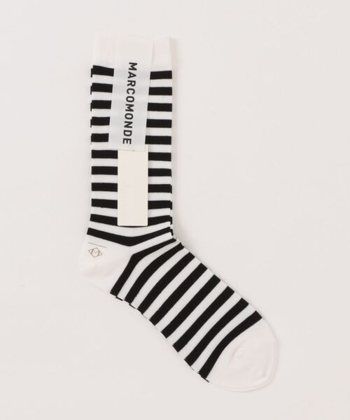 MARCOMONDE(マルコモンド)の「【MARCOMONDE(マルコモンド)】VENICE BORDER SOCKS(ソックス/靴下・レディース・ブラック系その他/レッド系その他・FREE)」の2枚目の写真