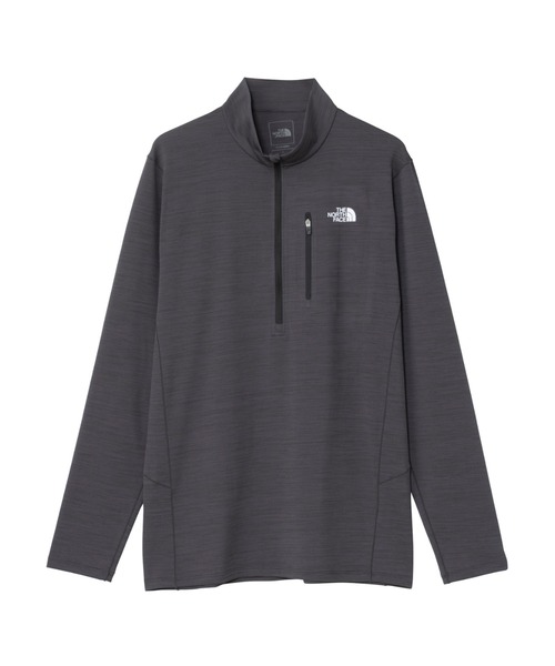 THE NORTH FACE(ザノースフェイス)の「ザ ノース フェイス THE NORTH FACE L/S FLASHDRY 3D Zip Up ロングスリーブフラッシュドライスリーディージップアップ(Tシャツ/カットソー・メンズ・チャコールグレー/ダークパープル・M/LL/L)」の1枚目の写真