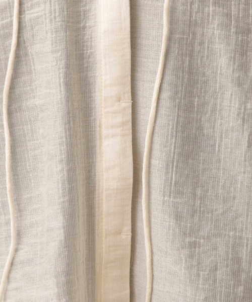 A part by（アパートバイ）の「ギャザーネックオーバーブラウス（シャツ/ブラウス・レディース・ブラウン系その他/オフホワイト/ライトブルー・FREE）」の11枚目の写真