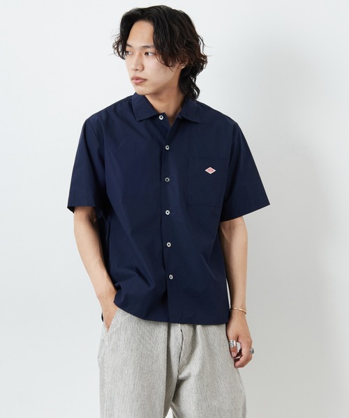 DANTON（ダントン）の「[DANTON/ダントン] コットンポプリン ショートスリーブワークシャツ(無地)（シャツ/ブラウス・レディース・ホワイト/グレイッシュベージュ/ネイビー・38/42/40）」の13枚目の写真