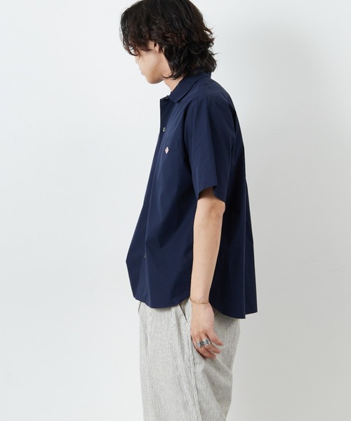 DANTON（ダントン）の「[DANTON/ダントン] コットンポプリン ショートスリーブワークシャツ(無地)（シャツ/ブラウス・レディース・ホワイト/グレイッシュベージュ/ネイビー・38/42/40）」の14枚目の写真