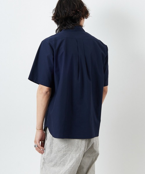 DANTON（ダントン）の「[DANTON/ダントン] コットンポプリン ショートスリーブワークシャツ(無地)（シャツ/ブラウス・レディース・ホワイト/グレイッシュベージュ/ネイビー・38/42/40）」の15枚目の写真