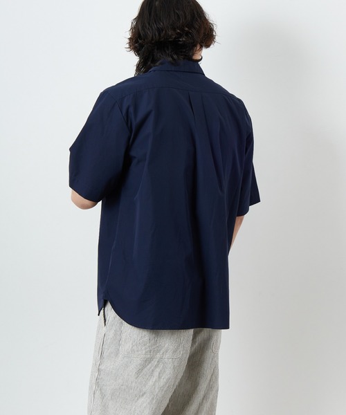 DANTON（ダントン）の「[DANTON/ダントン] コットンポプリン ショートスリーブワークシャツ(無地)（シャツ/ブラウス・レディース・ホワイト/グレイッシュベージュ/ネイビー・38/42/40）」の18枚目の写真
