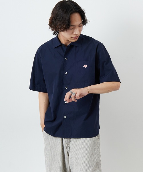 DANTON（ダントン）の「[DANTON/ダントン] コットンポプリン ショートスリーブワークシャツ(無地)（シャツ/ブラウス・レディース・ホワイト/グレイッシュベージュ/ネイビー・38/42/40）」の16枚目の写真