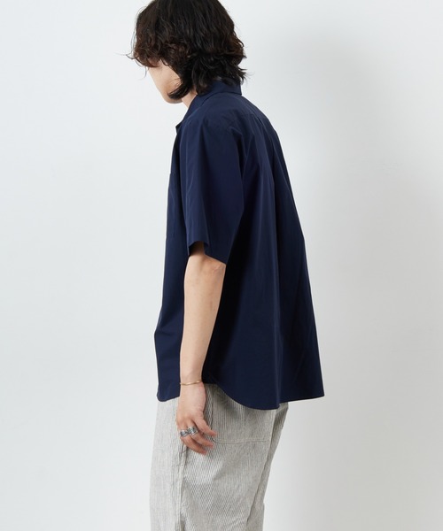 DANTON（ダントン）の「[DANTON/ダントン] コットンポプリン ショートスリーブワークシャツ(無地)（シャツ/ブラウス・レディース・ホワイト/グレイッシュベージュ/ネイビー・38/42/40）」の17枚目の写真