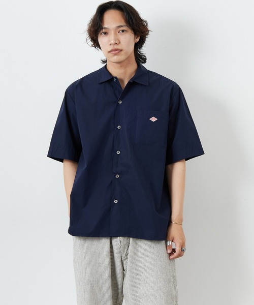 DANTON（ダントン）の「[DANTON/ダントン] コットンポプリン ショートスリーブワークシャツ(無地)（シャツ/ブラウス・レディース・ホワイト/グレイッシュベージュ/ネイビー・38/42/40）」の19枚目の写真