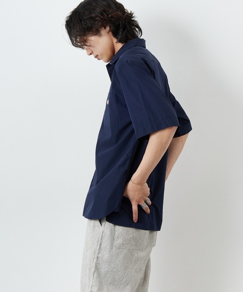 DANTON（ダントン）の「[DANTON/ダントン] コットンポプリン ショートスリーブワークシャツ(無地)（シャツ/ブラウス・レディース・ホワイト/グレイッシュベージュ/ネイビー・38/42/40）」の20枚目の写真