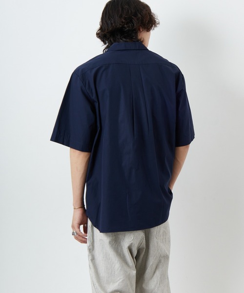 DANTON（ダントン）の「[DANTON/ダントン] コットンポプリン ショートスリーブワークシャツ(無地)（シャツ/ブラウス・レディース・ホワイト/グレイッシュベージュ/ネイビー・38/42/40）」の21枚目の写真