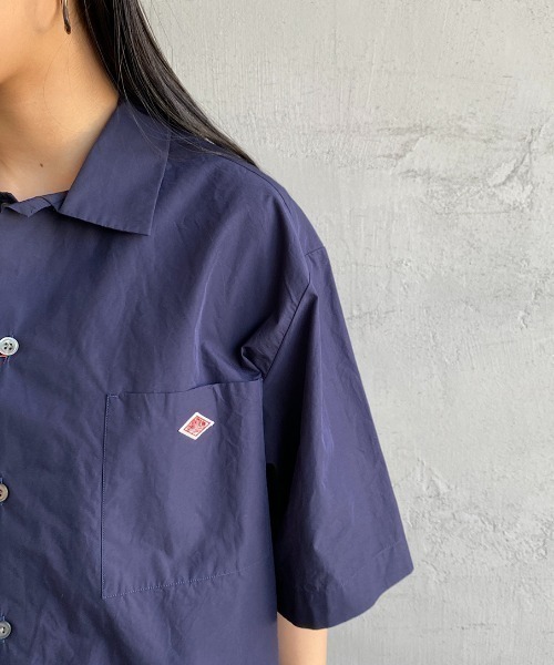DANTON（ダントン）の「[DANTON/ダントン] コットンポプリン ショートスリーブワークシャツ(無地)（シャツ/ブラウス・レディース・ホワイト/グレイッシュベージュ/ネイビー・38/42/40）」の10枚目の写真