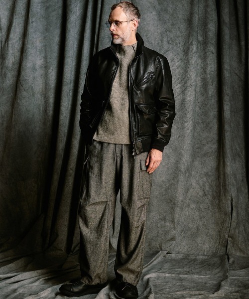 wjk(ダヴルジェイケイ)の「mn3239- lomond×powder line high-neck knit ラグランスリーブハイネックニット(6891 wn09j)(ニット/セーター・メンズ・ブラック/グレー/ネイビー・S/M/L/XL)」の10枚目の写真
