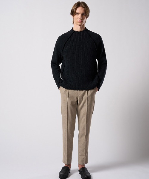 wjk(ダヴルジェイケイ)の「mn3239- lomond×powder line high-neck knit ラグランスリーブハイネックニット(6891 wn09j)(ニット/セーター・メンズ・ブラック/グレー/ネイビー・S/M/L/XL)」の14枚目の写真