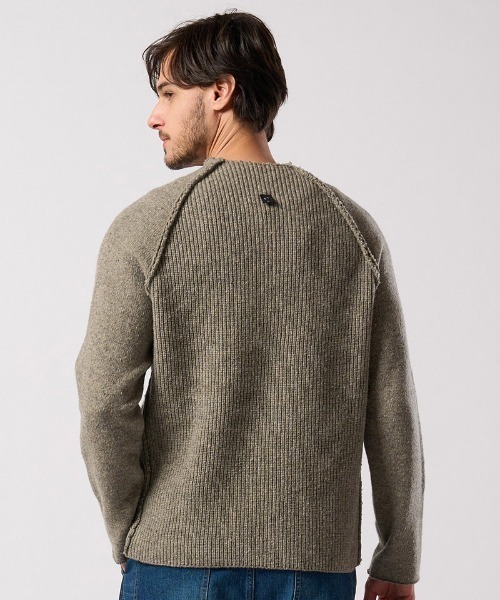 wjk(ダヴルジェイケイ)の「mn3239- lomond×powder line high-neck knit ラグランスリーブハイネックニット(6891 wn09j)(ニット/セーター・メンズ・ブラック/グレー/ネイビー・S/M/L/XL)」の18枚目の写真