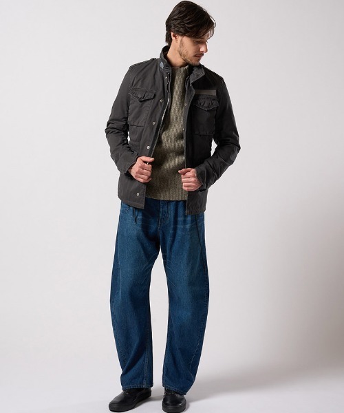 wjk(ダヴルジェイケイ)の「mn3239- lomond×powder line high-neck knit ラグランスリーブハイネックニット(6891 wn09j)(ニット/セーター・メンズ・ブラック/グレー/ネイビー・S/M/L/XL)」の21枚目の写真