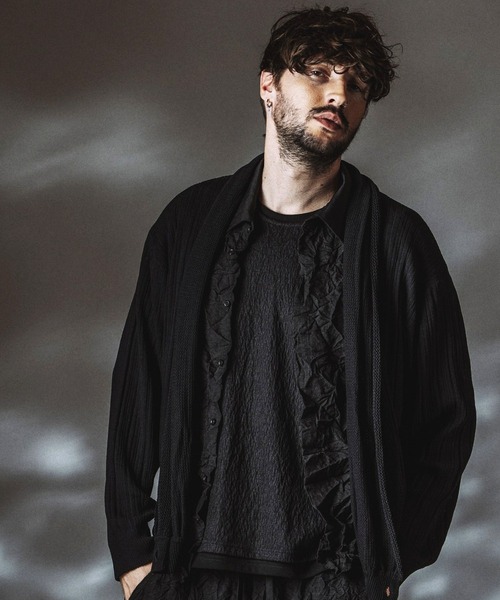 NO ID.（ノーアイディ）の「【NO ID.】Washer Big Shirt / ワッシャー ビッグ シャツ（シャツ/ブラウス・メンズ・ホワイト/ブラック/ブルーグレー・ONE SIZE）」の9枚目の写真