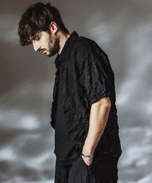 NO ID.（ノーアイディ）の「【NO ID.】Washer Big Shirt / ワッシャー ビッグ シャツ（シャツ/ブラウス・メンズ・ホワイト/ブラック/ブルーグレー・ONE SIZE）」の5枚目の写真