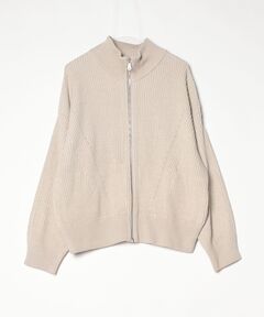 CLANE/クラネ】ZIP RIB KNIT TOPS/ジップリブニットトップス（ニット