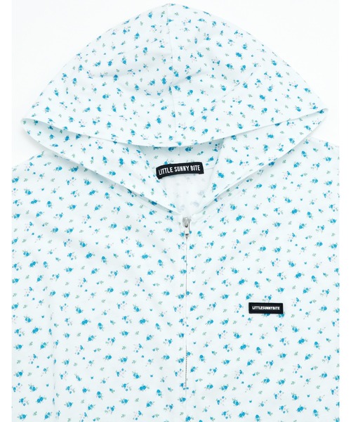 Little sunny bite(リトルサニーバイト)の「★Little sunny bite★ floral light hoodie(パーカー・レディース・サックスブルー/ホワイト/ピンク・MEDIUM/SMALL)」の6枚目の写真