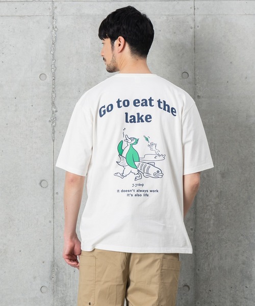 J.J camp(ジェイジェイキャンプ)の「J.J CAMP 防蚊・防汚・UVカット ペンギンプリントTシャツ(Tシャツ/カットソー・メンズ・オレンジ/ライトイエロー/ホワイト・XL/M/L/S/XS)」の19枚目の写真