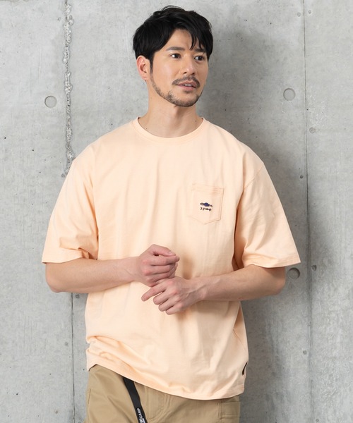 J.J camp(ジェイジェイキャンプ)の「J.J CAMP 防蚊・防汚・UVカット ペンギンプリントTシャツ(Tシャツ/カットソー・メンズ・オレンジ/ライトイエロー/ホワイト・XL/M/L/S/XS)」の5枚目の写真