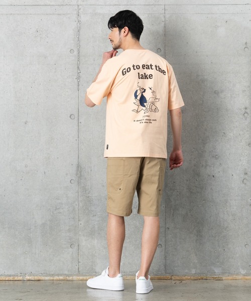 J.J camp(ジェイジェイキャンプ)の「J.J CAMP 防蚊・防汚・UVカット ペンギンプリントTシャツ(Tシャツ/カットソー・メンズ・オレンジ/ライトイエロー/ホワイト・XL/M/L/S/XS)」の9枚目の写真