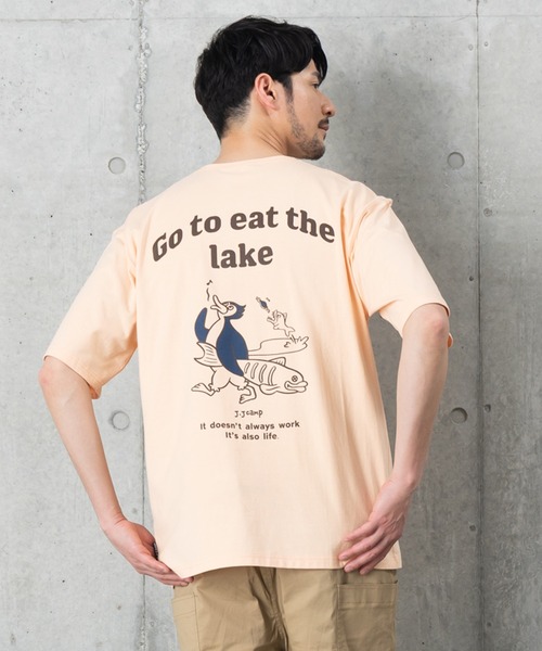 J.J camp(ジェイジェイキャンプ)の「J.J CAMP 防蚊・防汚・UVカット ペンギンプリントTシャツ(Tシャツ/カットソー・メンズ・オレンジ/ライトイエロー/ホワイト・XL/M/L/S/XS)」の10枚目の写真