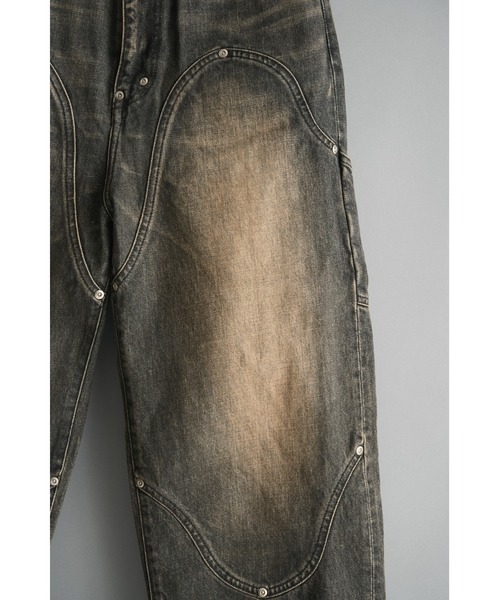 FAF（フェイク アス フラワーズ）の「NEWCOMMUNE Baggy Denim Pants（デニムパンツ・メンズ・ブラック/インディゴブルー・2/1）」の3枚目の写真