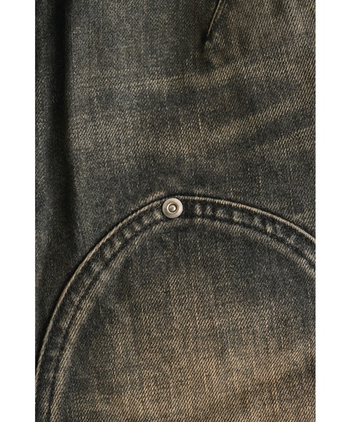 FAF（フェイク アス フラワーズ）の「NEWCOMMUNE Baggy Denim Pants（デニムパンツ・メンズ・ブラック/インディゴブルー・2/1）」の4枚目の写真