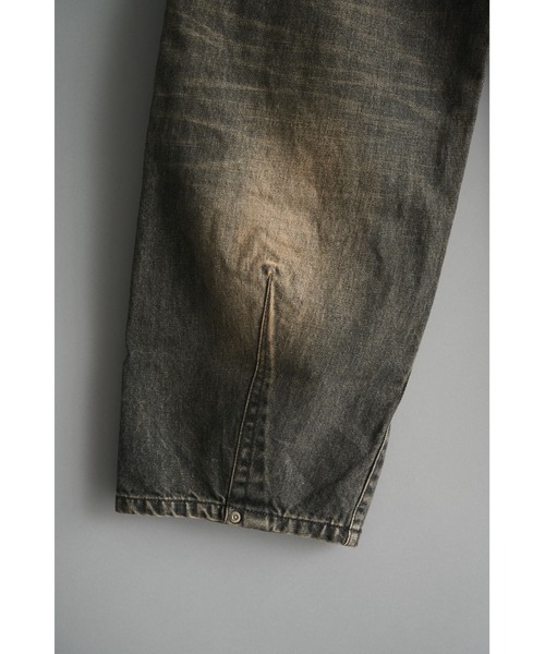FAF（フェイク アス フラワーズ）の「NEWCOMMUNE Baggy Denim Pants（デニムパンツ・メンズ・ブラック/インディゴブルー・2/1）」の12枚目の写真
