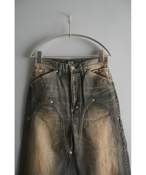 FAF（フェイク アス フラワーズ）の「NEWCOMMUNE Baggy Denim Pants（デニムパンツ・メンズ・ブラック/インディゴブルー・2/1）」の13枚目の写真