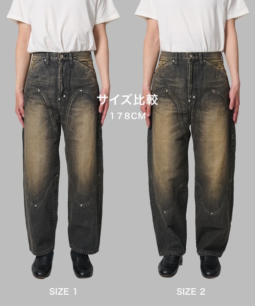 FAF（フェイク アス フラワーズ）の「NEWCOMMUNE Baggy Denim Pants（デニムパンツ・メンズ・ブラック/インディゴブルー・2/1）」の15枚目の写真